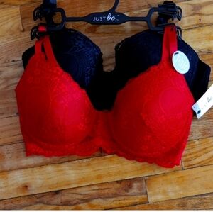 Black And Red Lace Bra